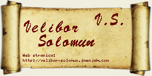 Velibor Solomun vizit kartica